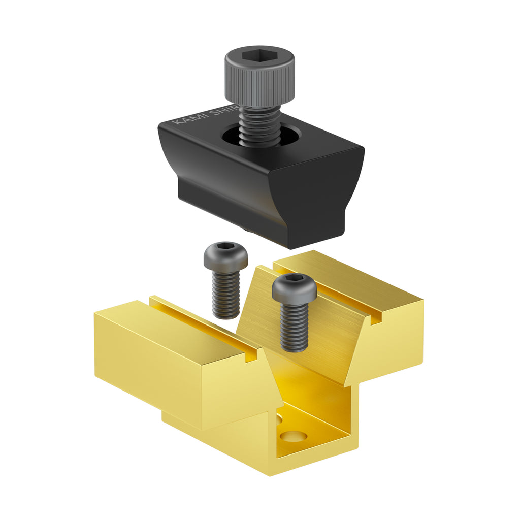 CNC miniature internal support clamping block clamps irregularly shaped workpieces.